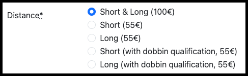 Distance Selector